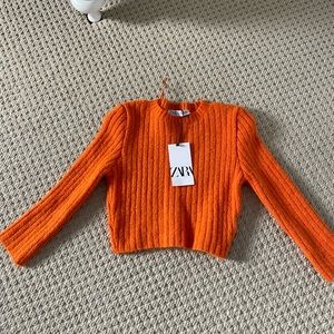 ORANGE ZARA SWEATER